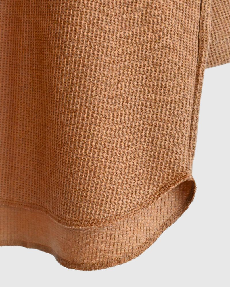 UNDYED Waffle Pullover in Camel