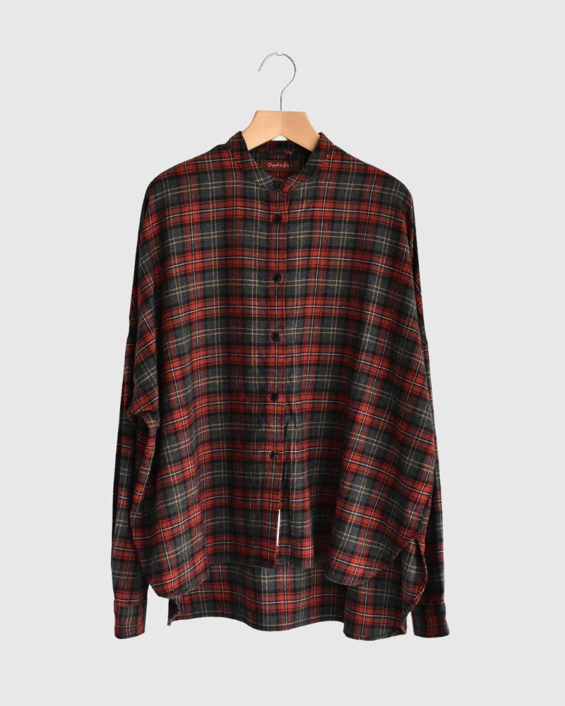 Oversized Shirt in Red Check