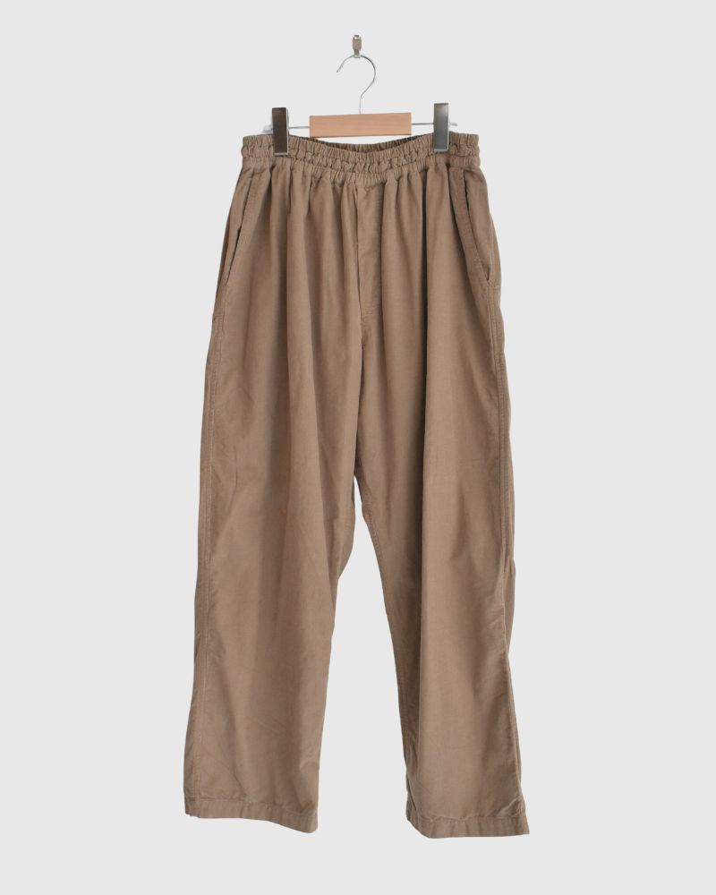 26 WALES CORDUROY OVERDYE EASY PANTS in Khaki