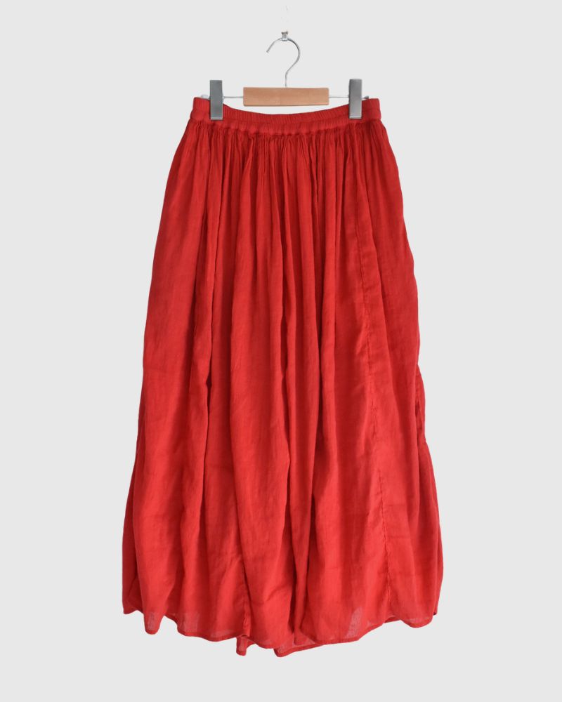 GATHERED SKIRT in DeepRed