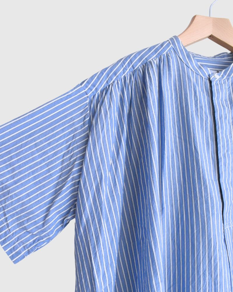 Striped Gathered Shirt in Stripe B