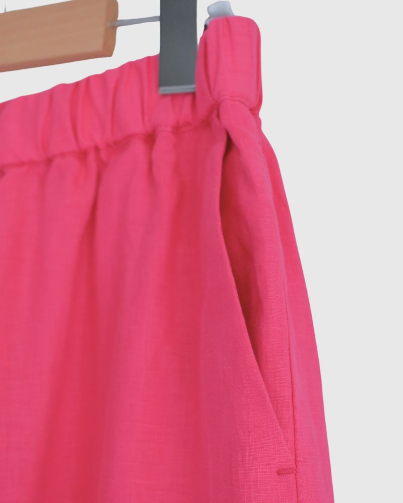 Colored Linen Pants in Pink