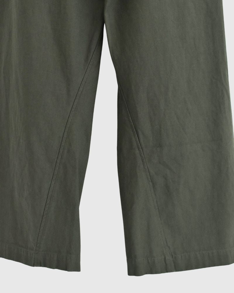 Twisted Fatigue Trousers in Olive
