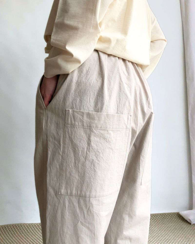 Easy Tapered Pants in Beige