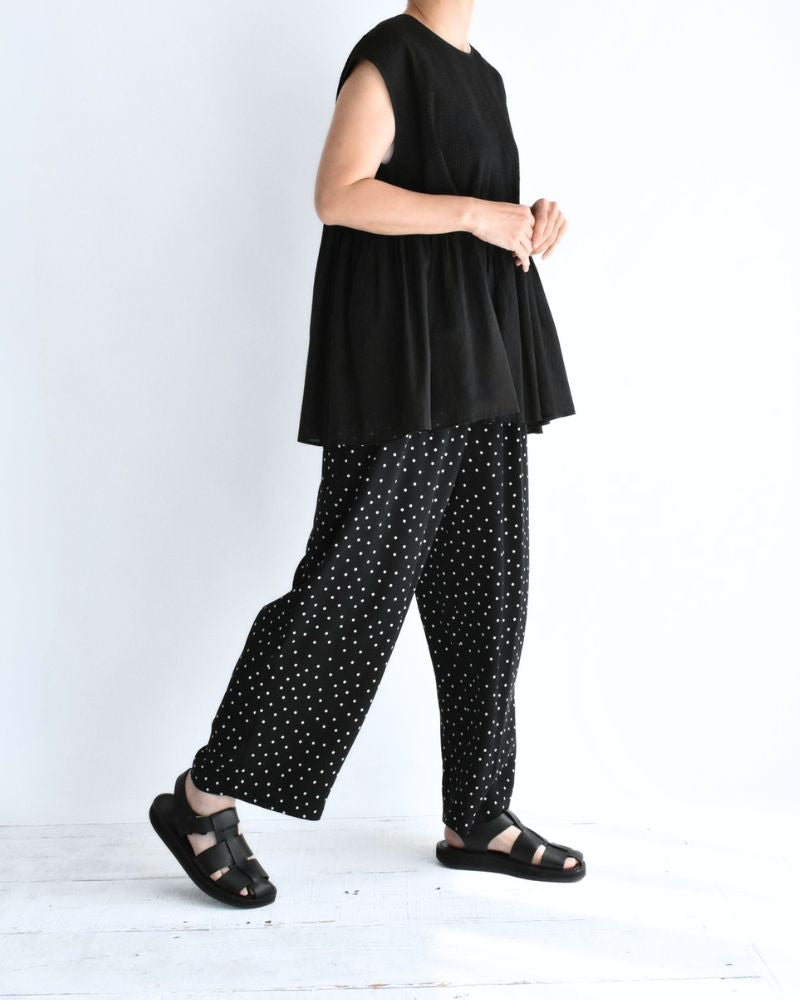 Ipeker Print Easy Pants in BlackDot