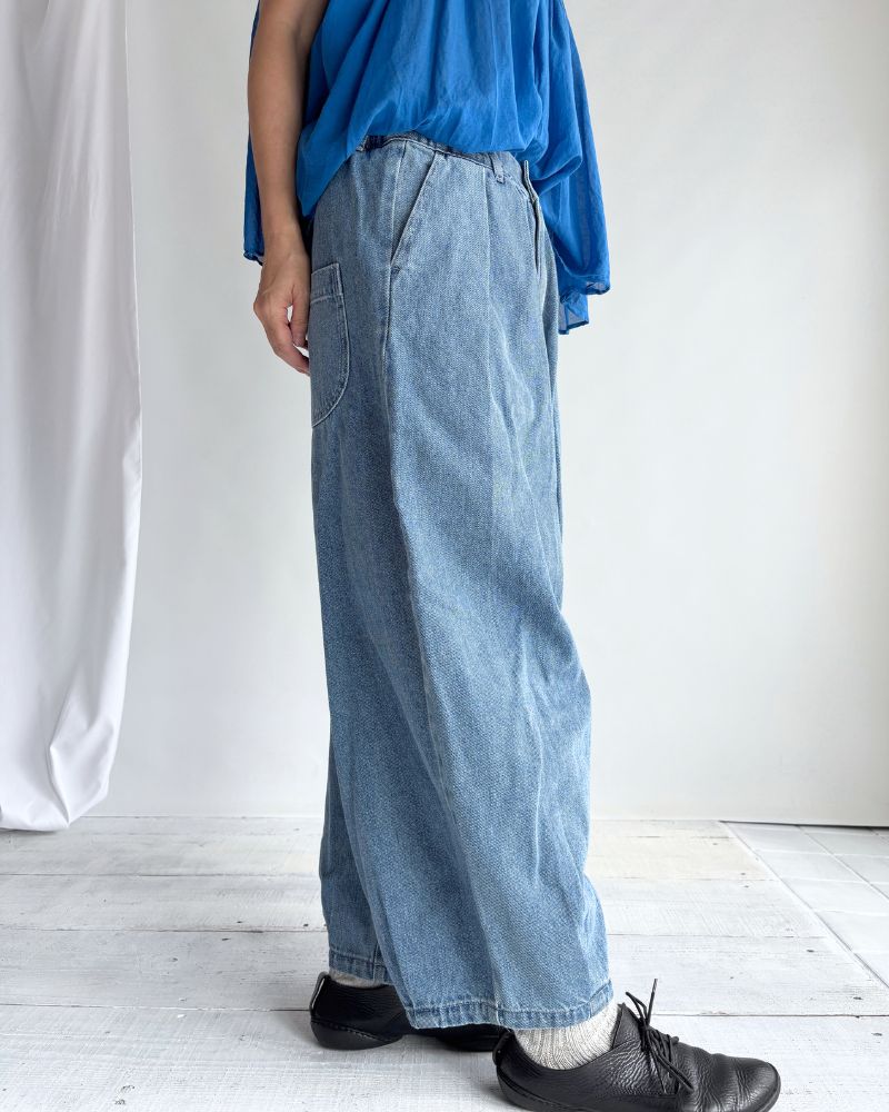 Hem Design Cocoon Silhouette Denim 'SAFY' in LightIndigo