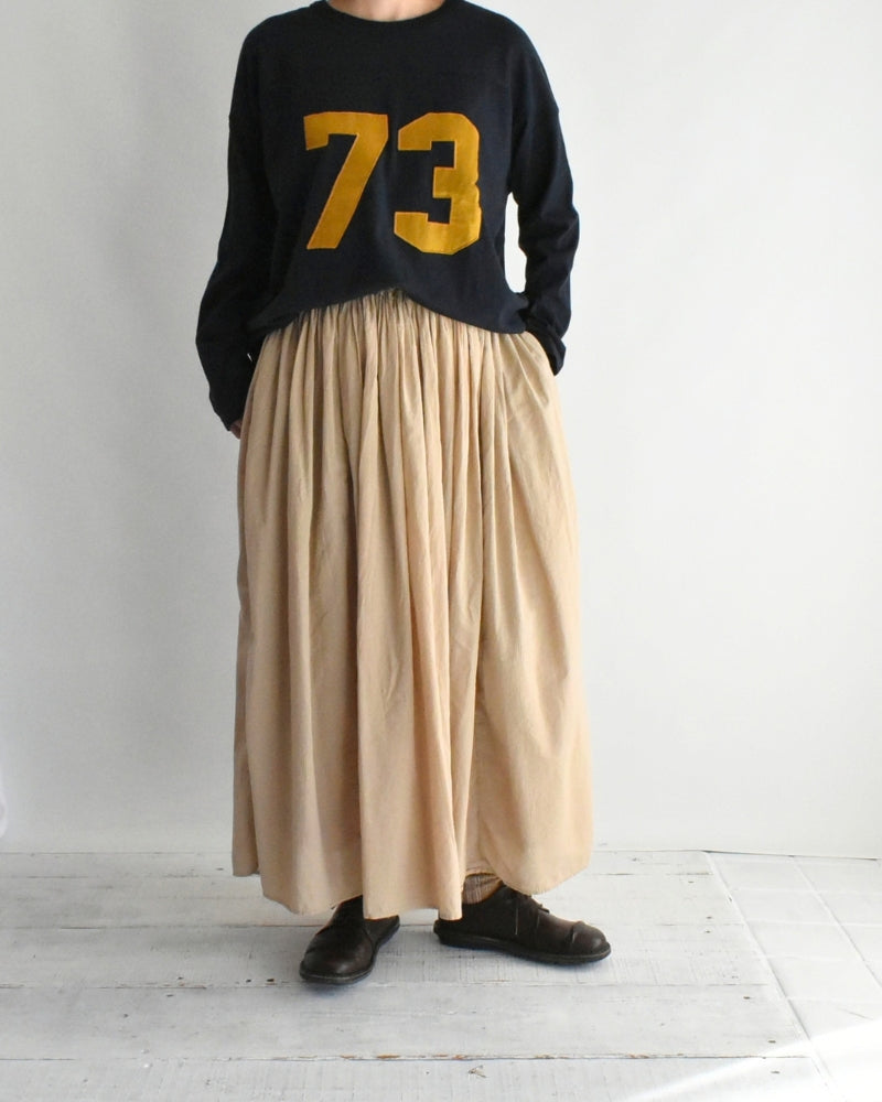 Rajasthan Gathered Skirt in Beige