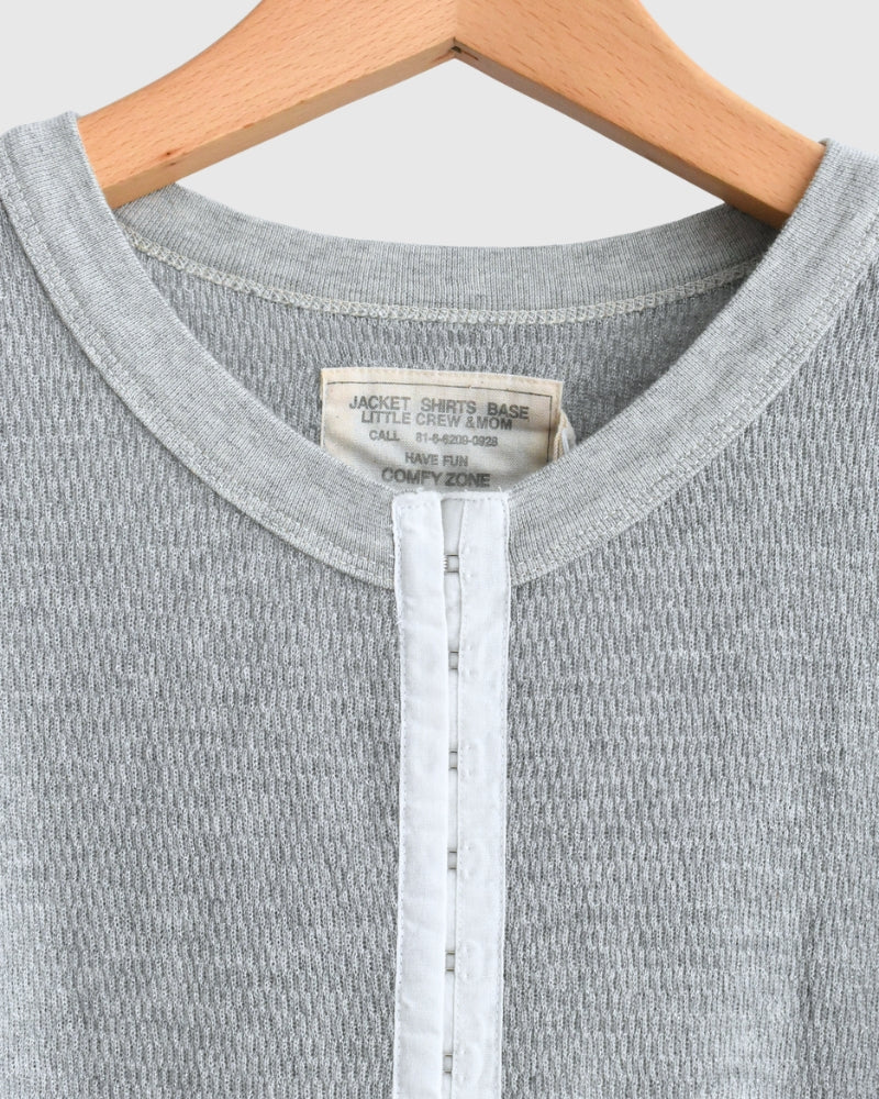 Lame Thermal Remake Cardigan in Gray