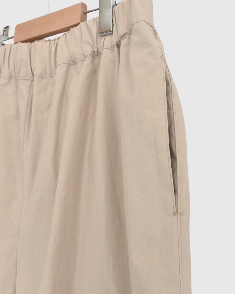 Relaxed Cotton Wide Pants in Beige