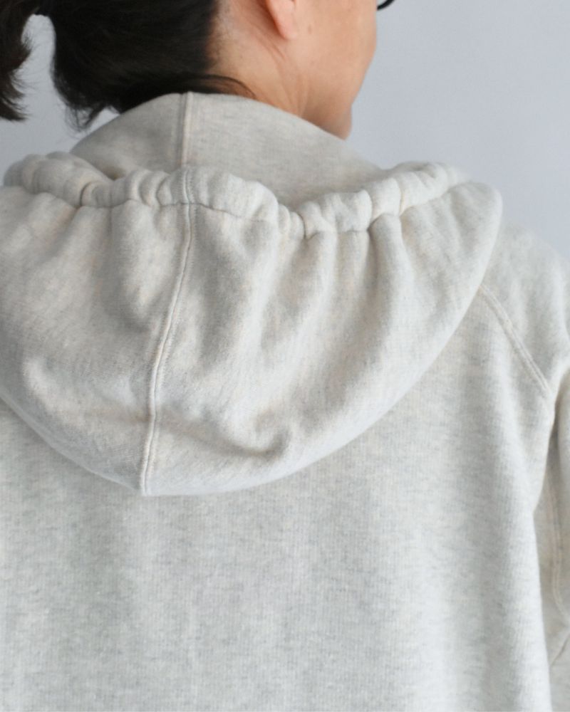 RAFFY FRENCH TERRY ZIP HOODIE in Oatmeal