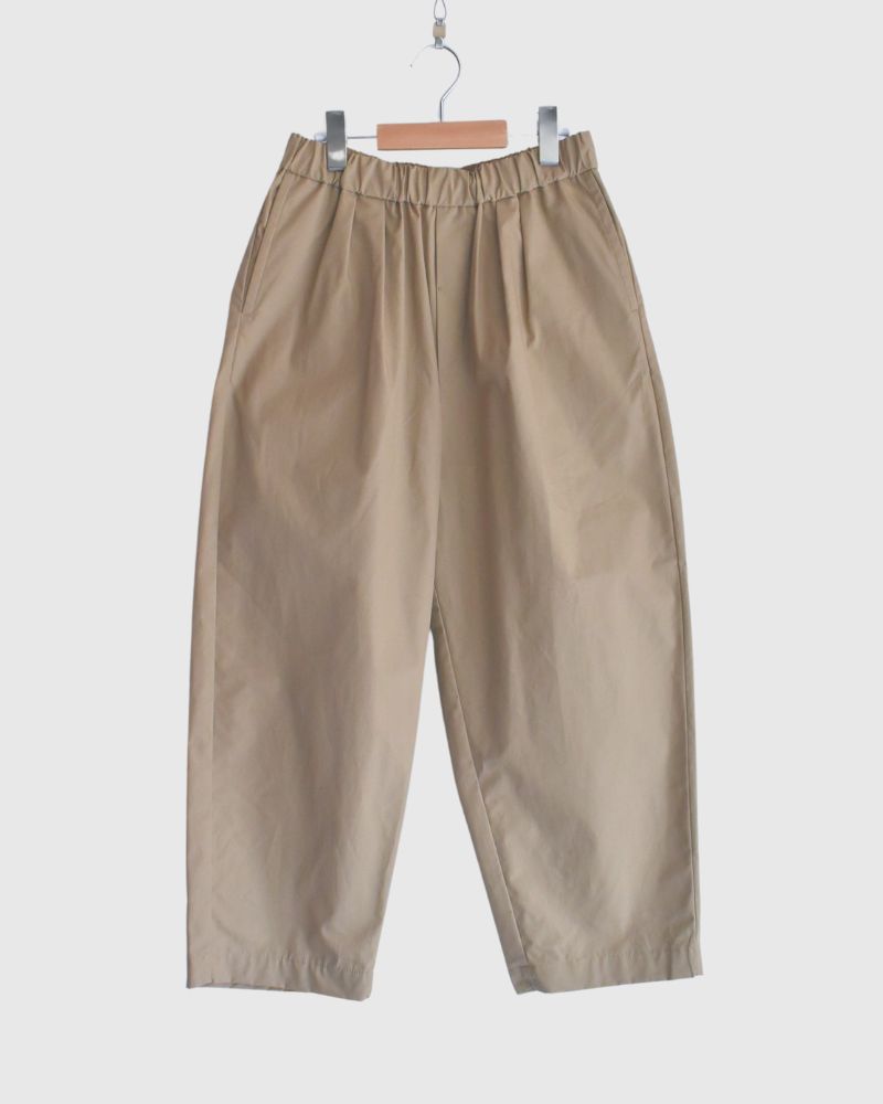 COTTON DYED WEATHER 2TUCK TAPERED EASY PANTS Beige