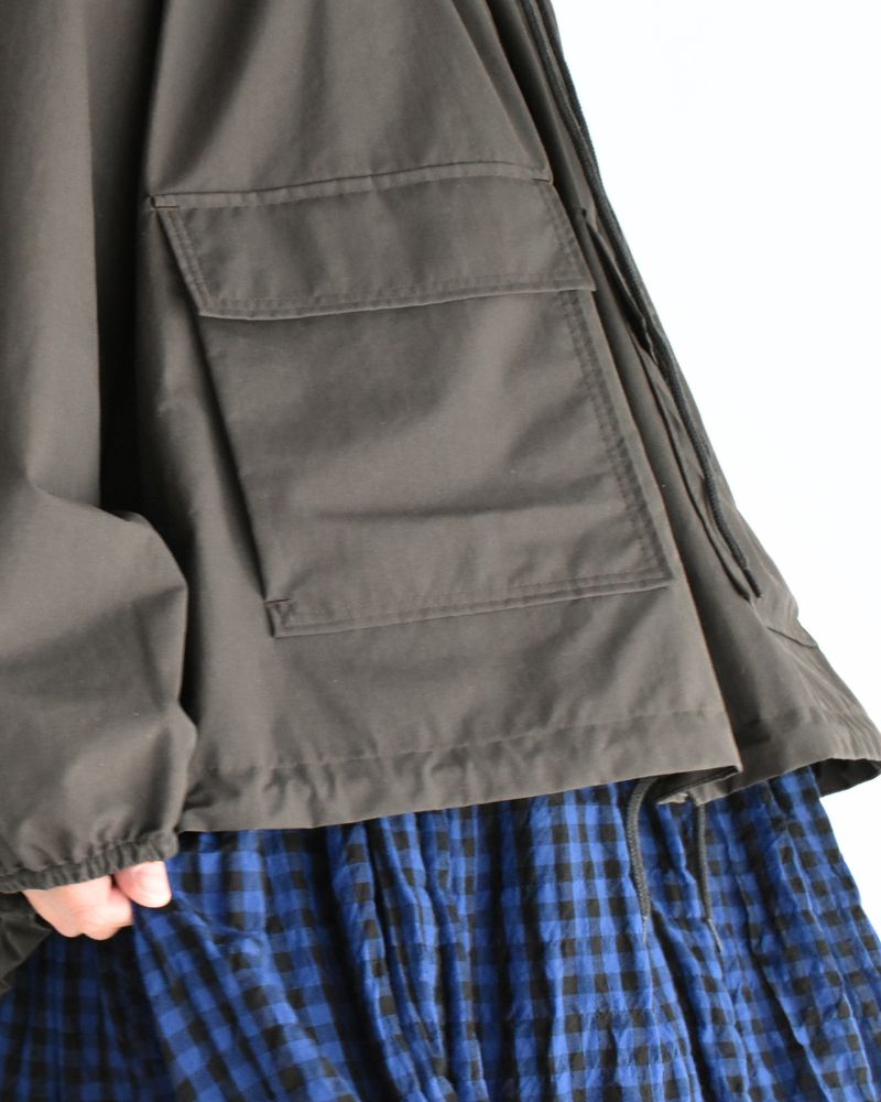 Oversized Hooded Jacket in Brown