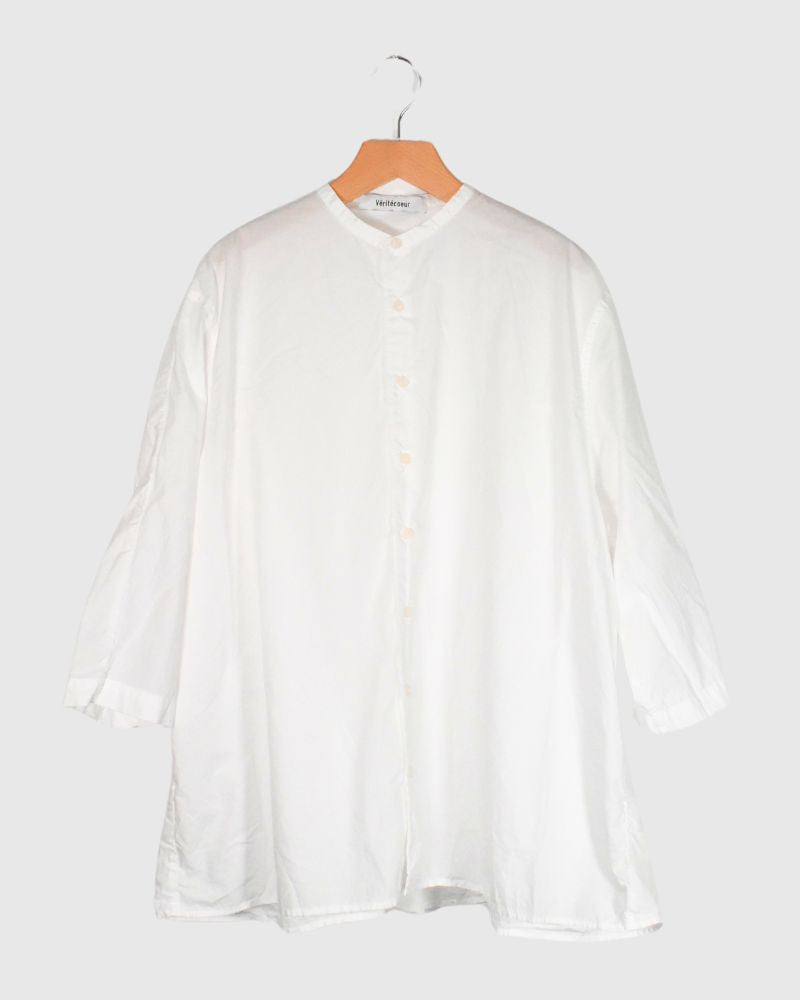 Gathered blouse in White