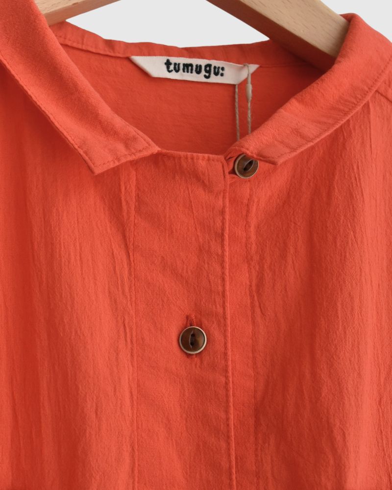 Organic Georgette Shirt in Red