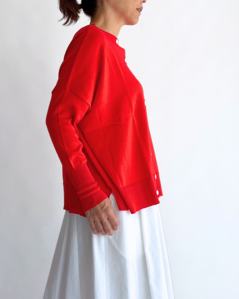 5COLOR 2WAY Cardigan in Vermilion