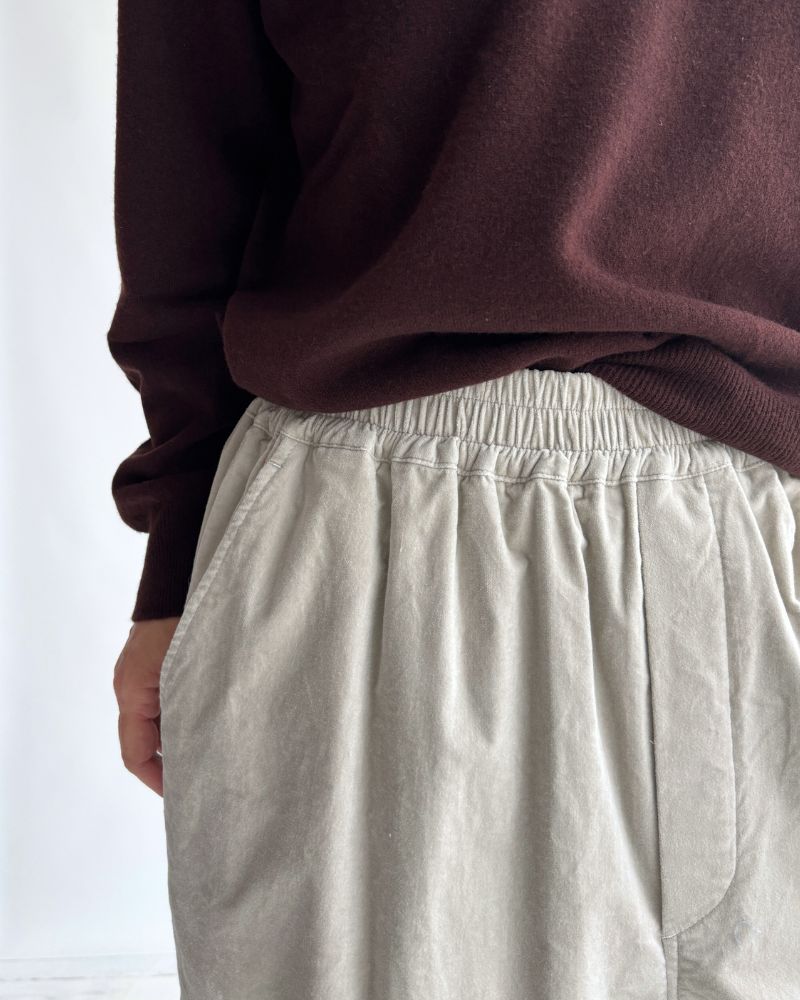 Easy Wide Pants (Velvet) in LightGray