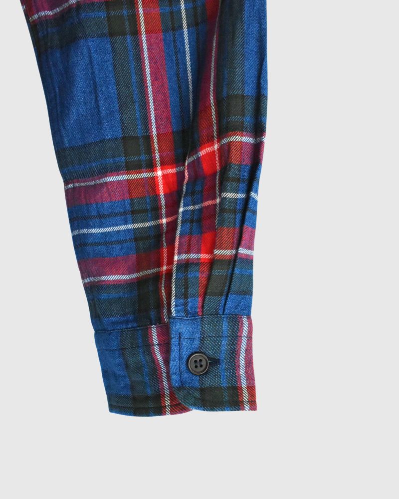 INDIGO Tartan Overshirt in Blue