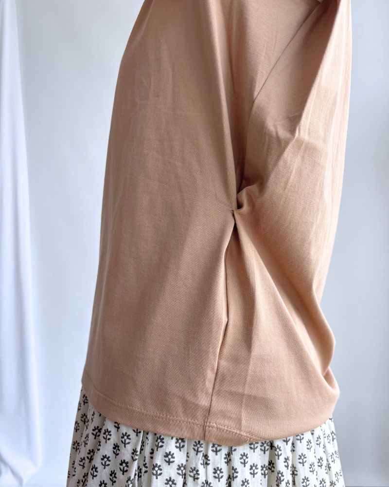 Shoulder Tuck Tank Top in Camel