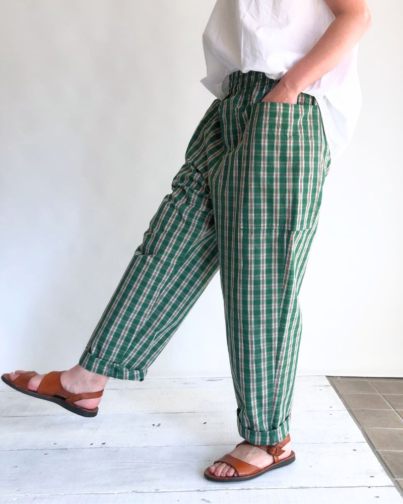 BITTERSWEET-W Easy Pants in GreenCheck