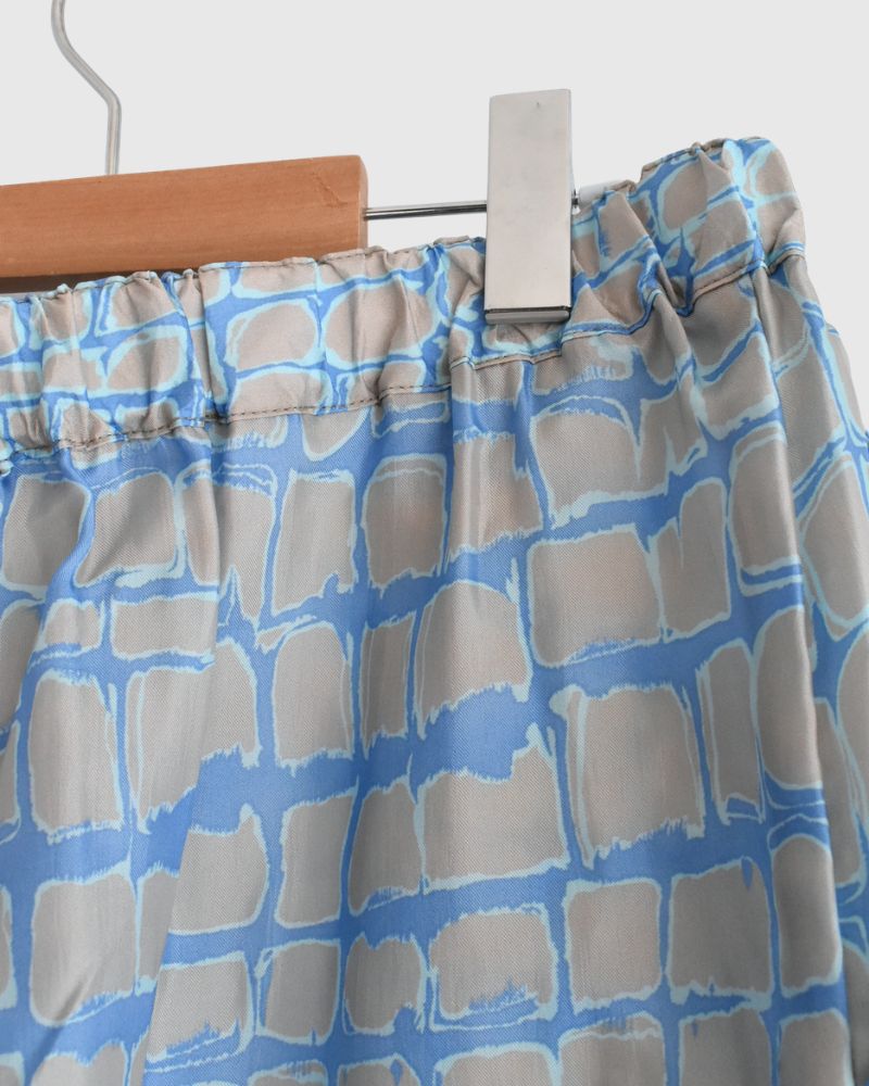 Cobblestone Pattern Easy Pants in SaxBeige