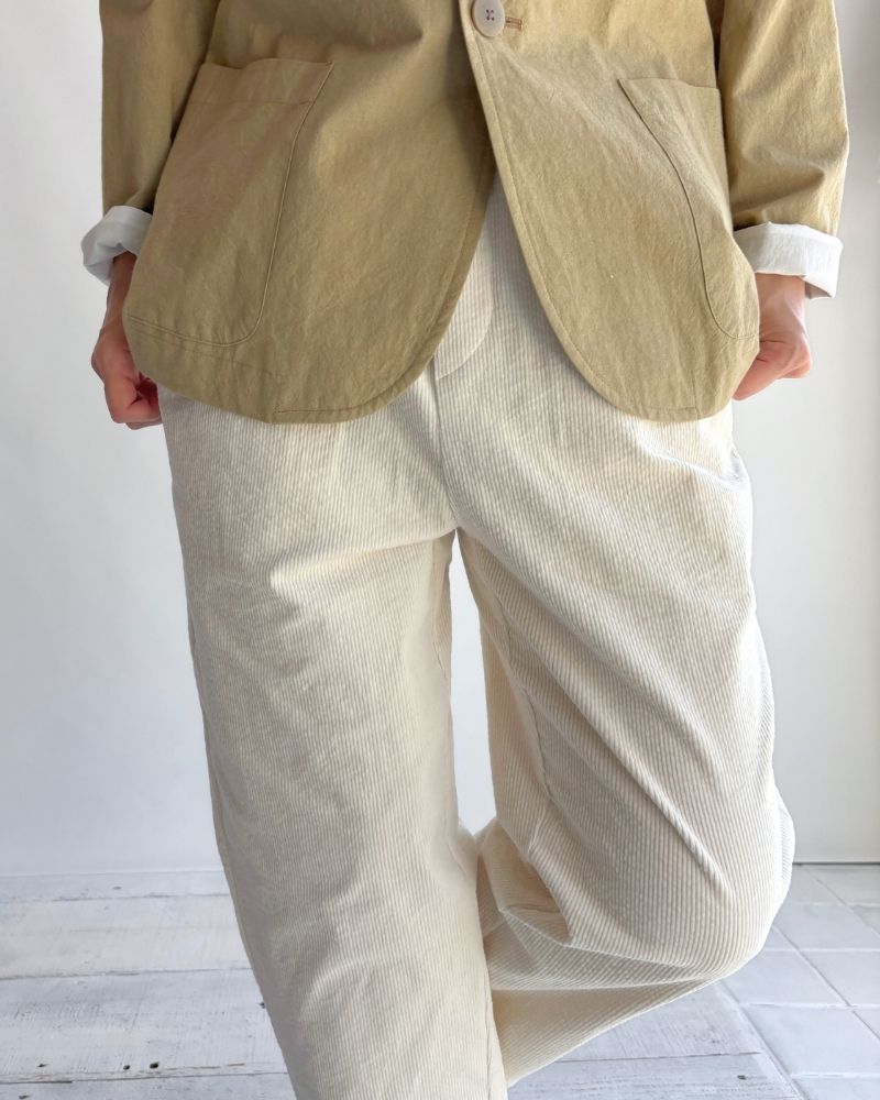 11WALE CORDUROY EASY TAPERED PANTS in OffWhite