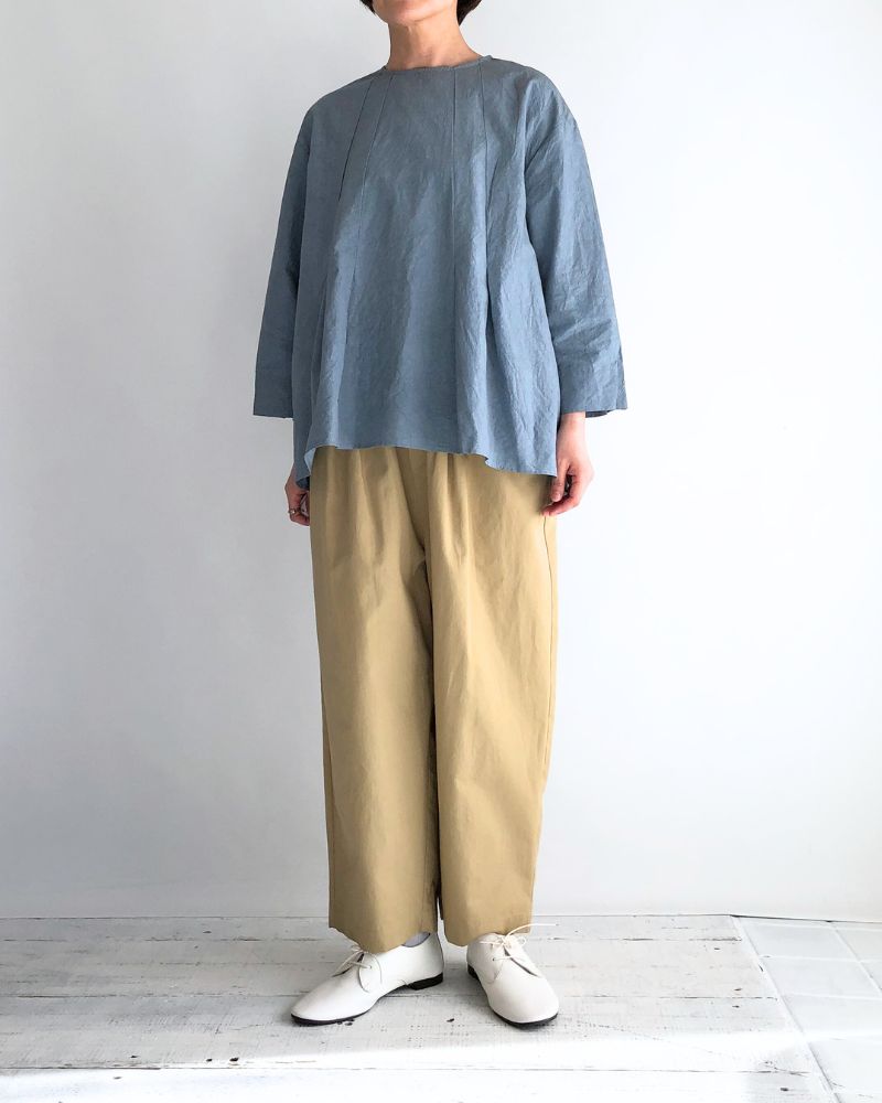 Tucked Blouse in GrayishBlue