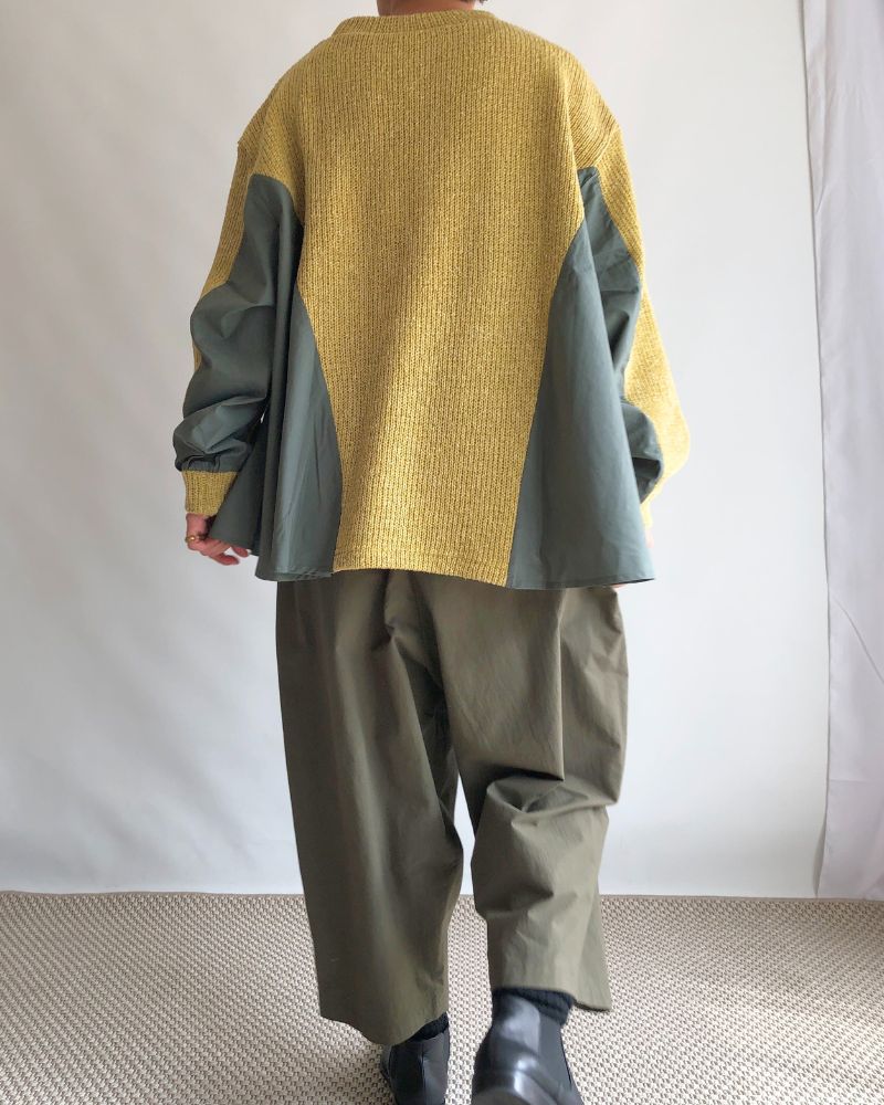 KNIT COMBI TOPS 'ORIAN' in Yellow