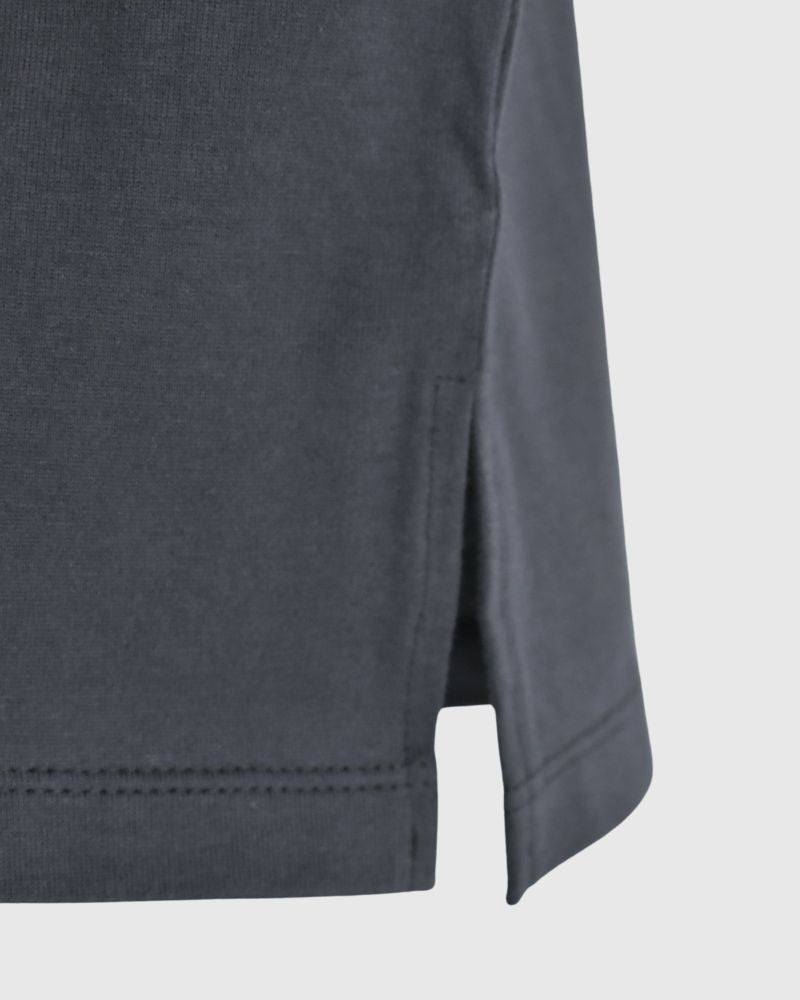 Crew Neck Tank Top in Charcoal