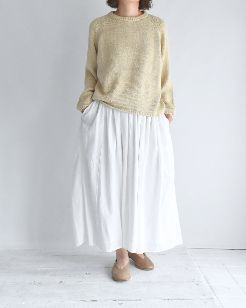 Raglan Pullover Knit in Ivory