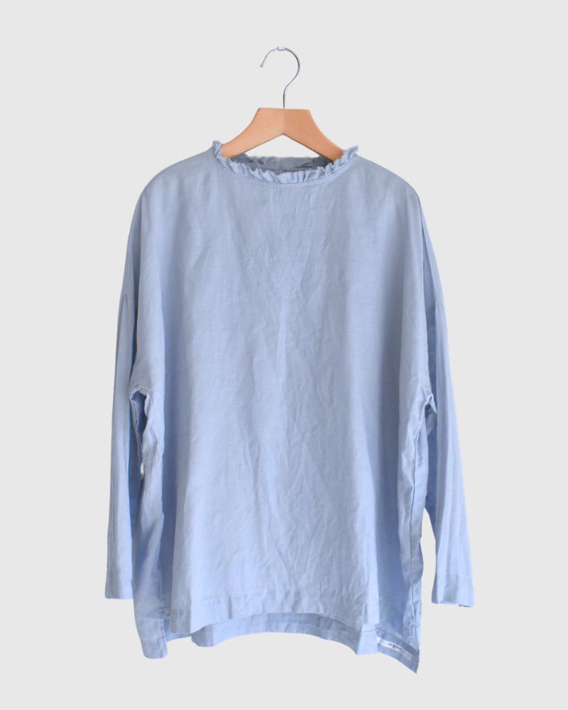 Tiny Frill Blouse in Blue