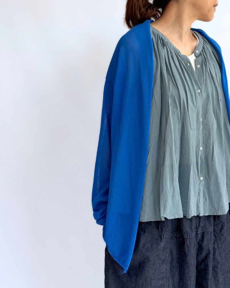 Modal knit cache-coeur in Blue