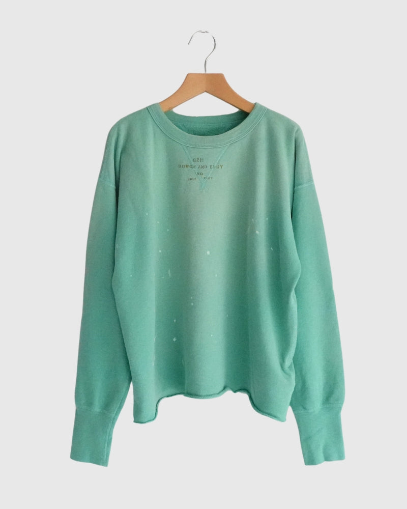 Vintage Sweat Double Gusset Pullover in LightGreen