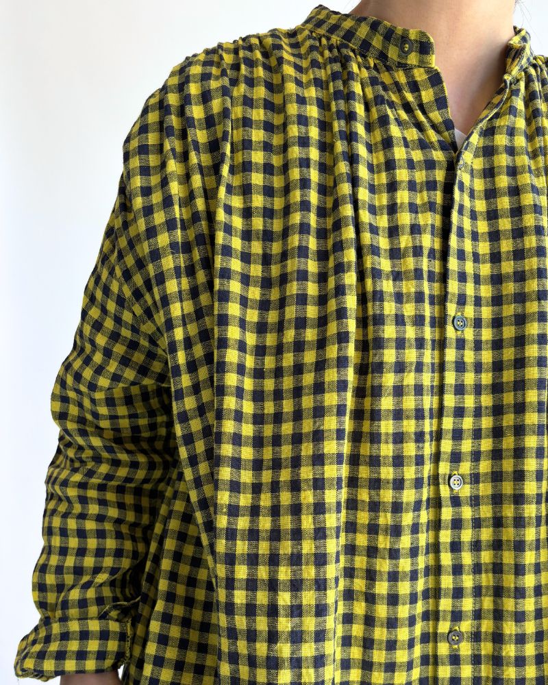Gingham Check Dress in Yellow