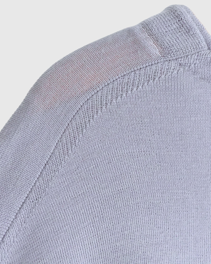 Deep V-Neck Sweater in Gray
