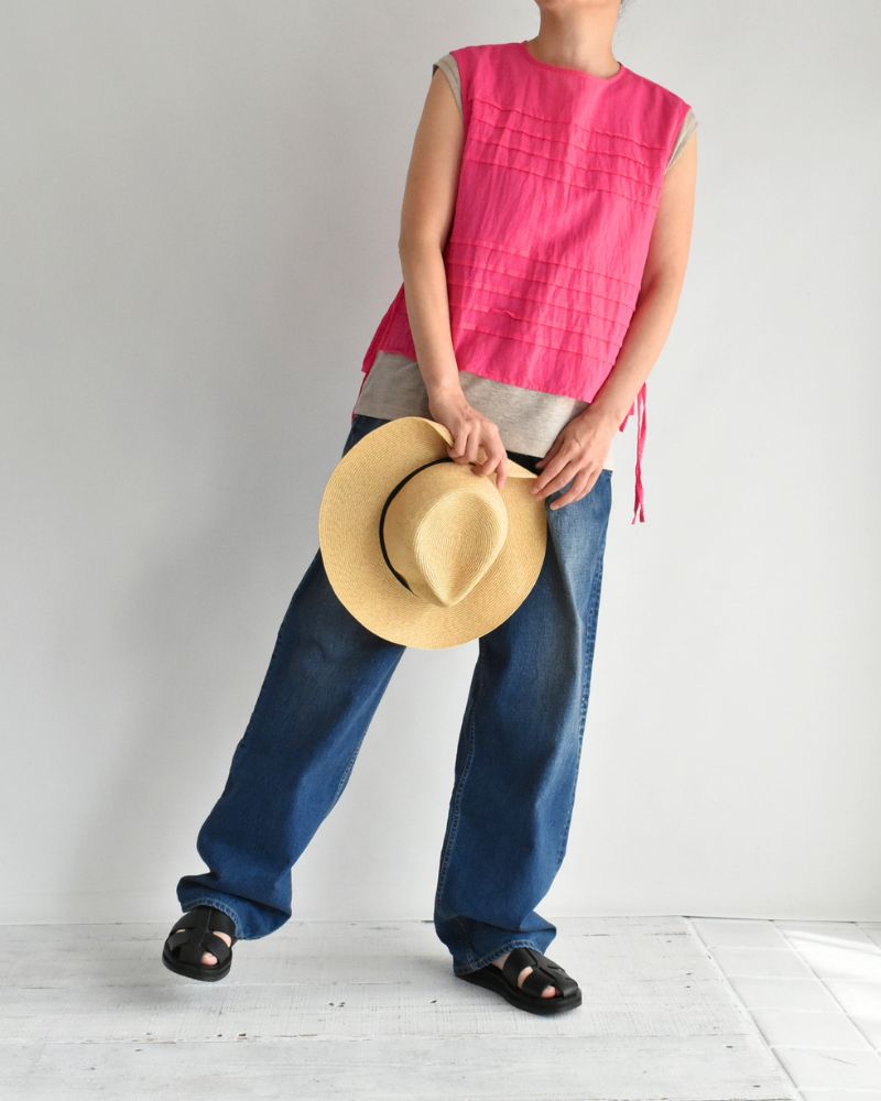 Boil Sleeveless Stack Blouse in Pink