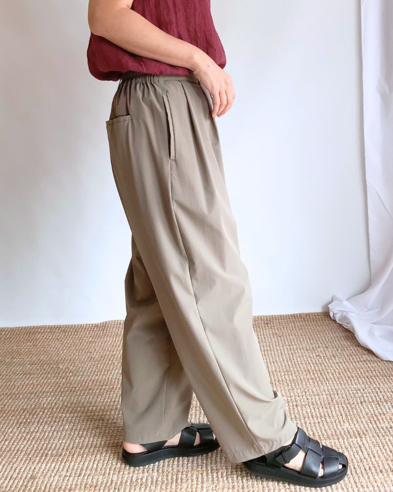 4WAY STRETCH COCOON PANTS 'HAPI' in Grayge