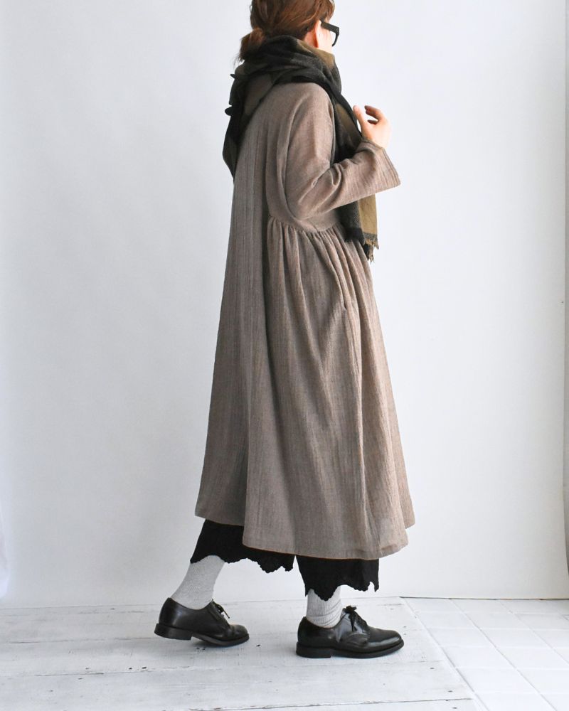 Side Gathered Dress in Mocha