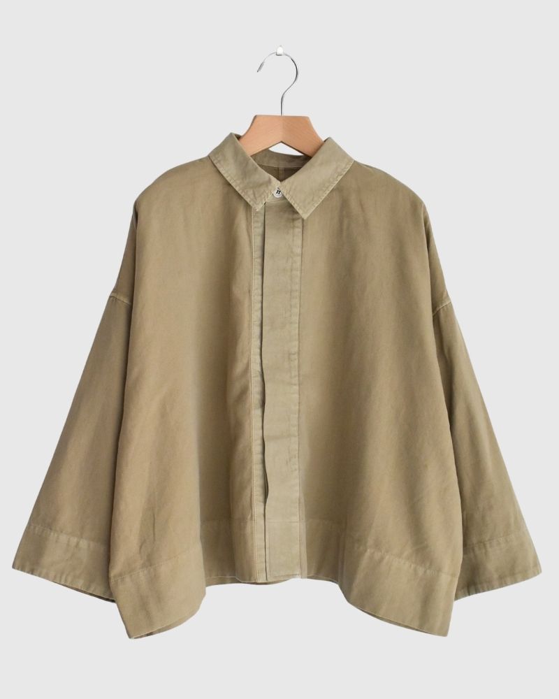 Soft Twill Shirt in Beige