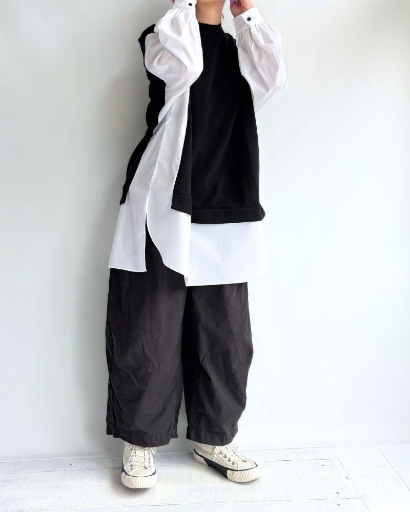 Knit combination top 'JOHA' in Black