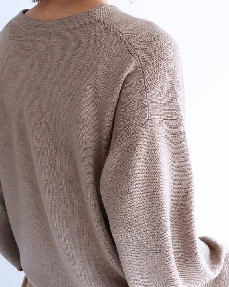 Deep V-Neck Sweater in Mocha