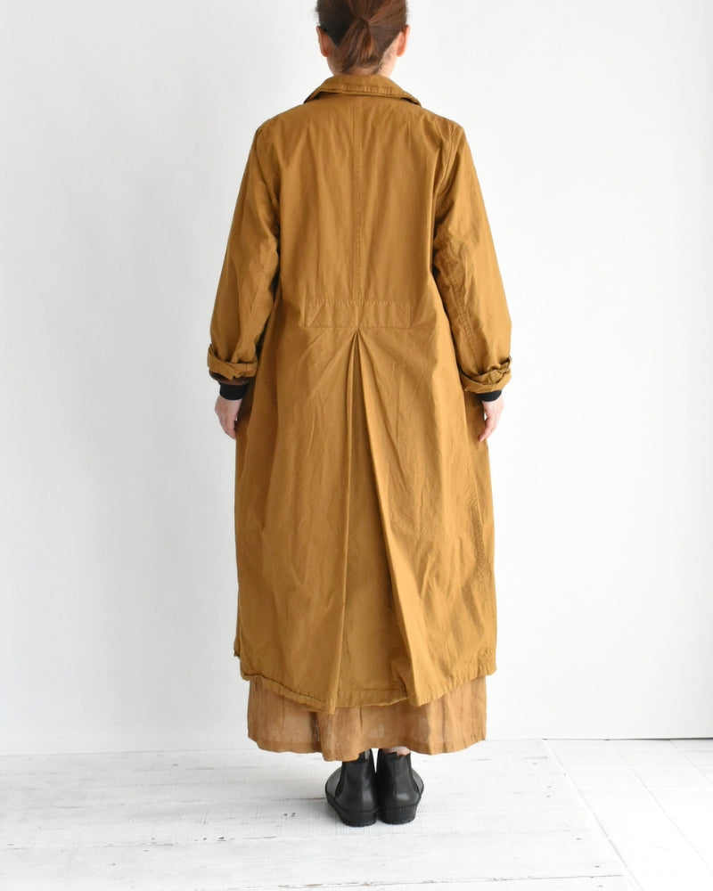 Double-Breasted Coat in Orange Brown