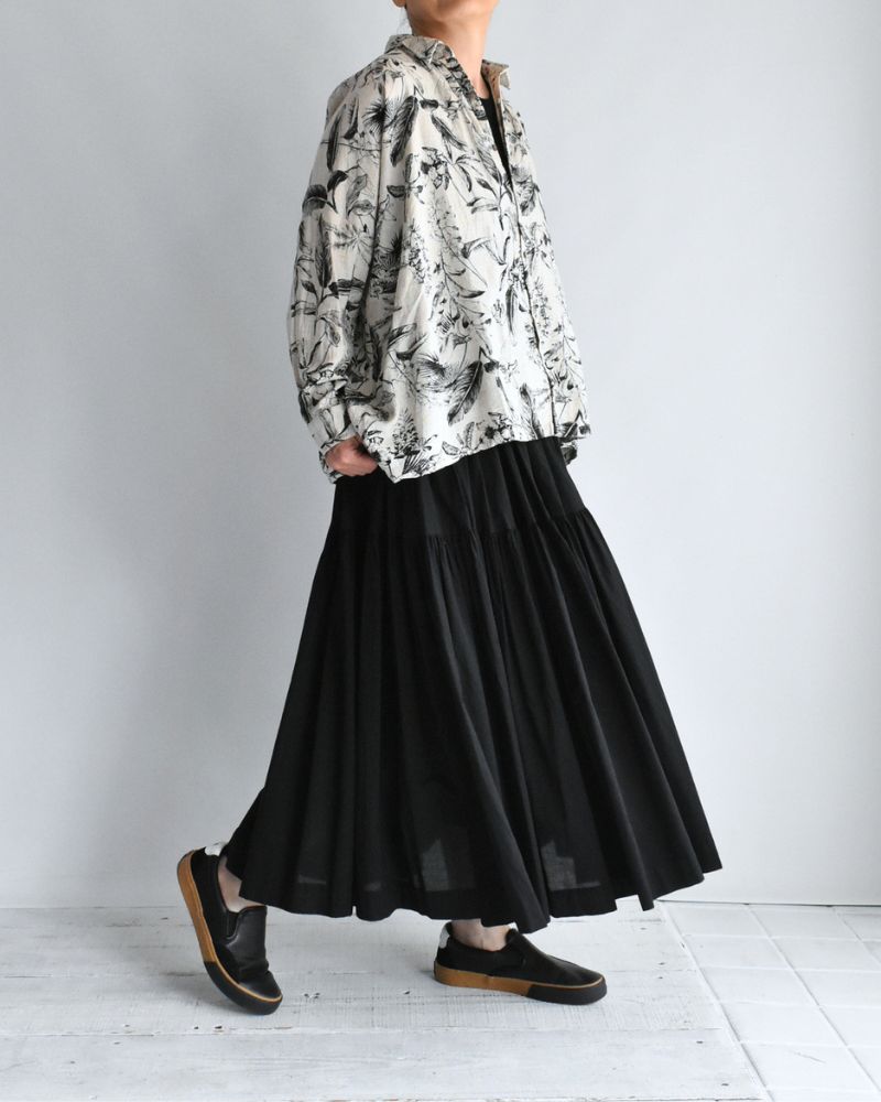 Botanical Print Shirt in Natural