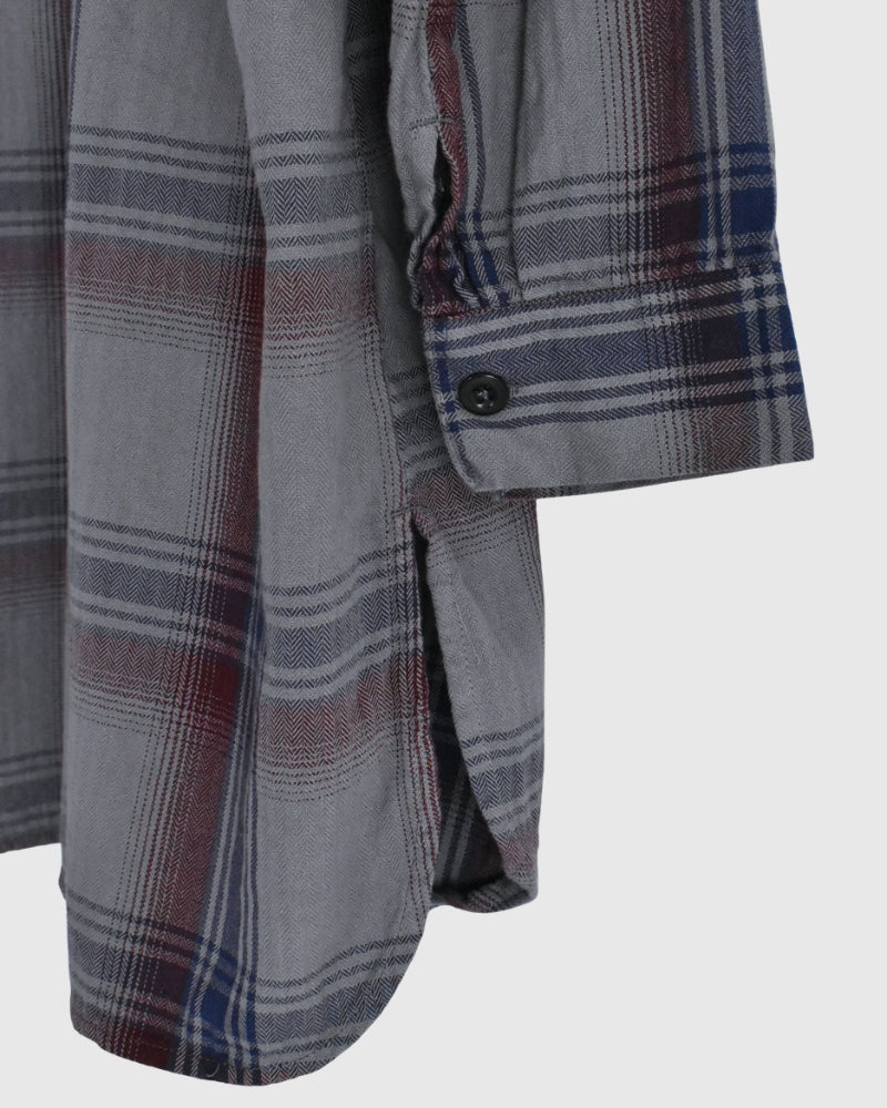 Stand Collar Shirt in Blue