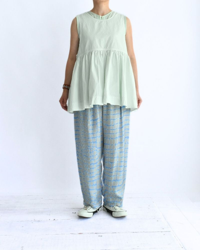 Sleeveless Gathered Top in MintGreen