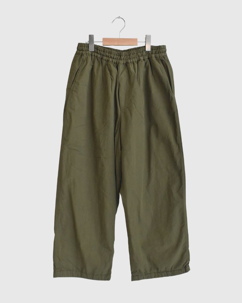 40s ORGANIC POPLIN (OVERDYE) EASY PANTS in ArrasGreen