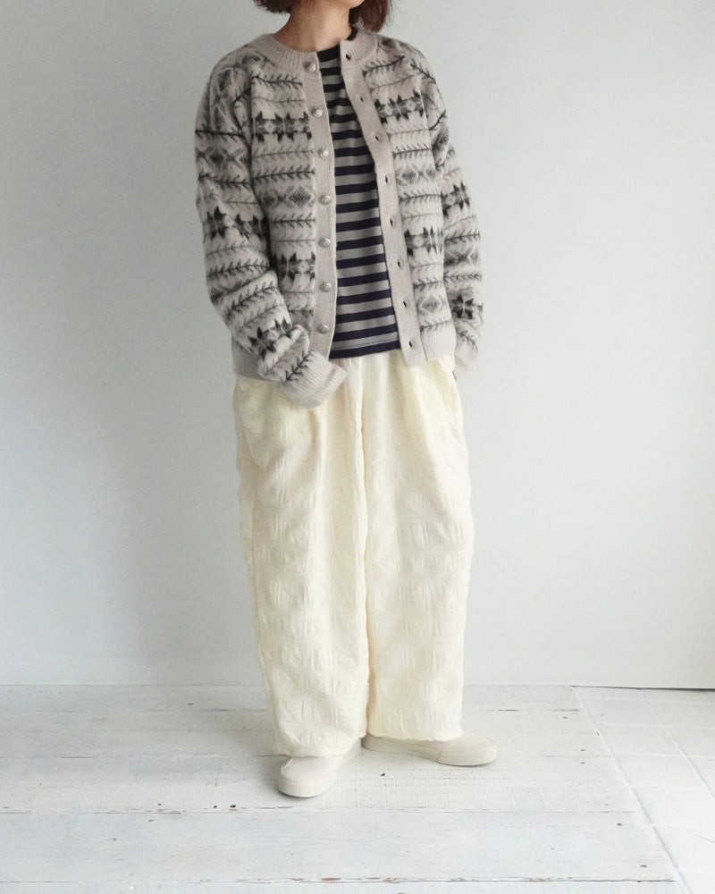 Nordic Knit Cardigan in Ivory