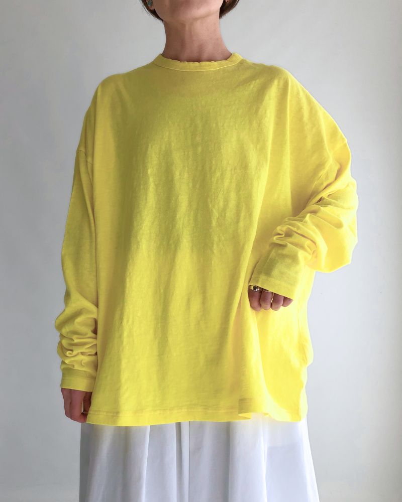 Jersey Loose Pullover in Yellow