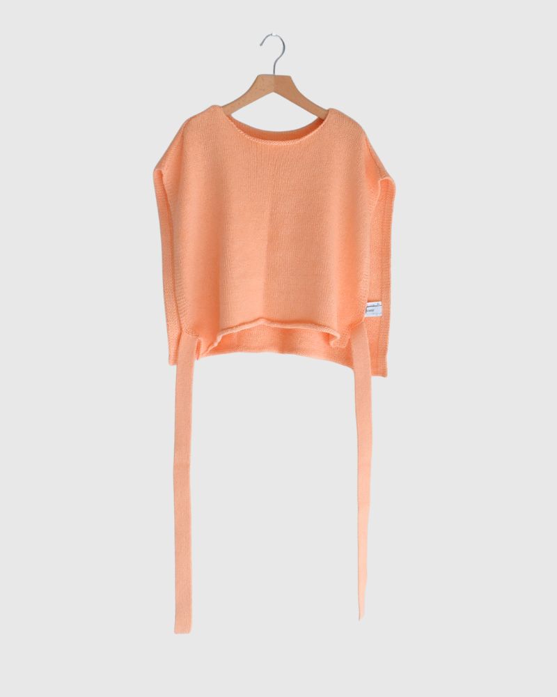 Ribbon knit vest in Pink