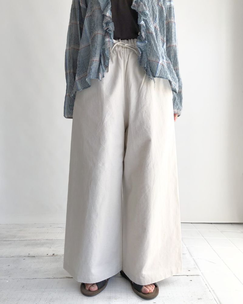 Seamless Side Wide Pants in Natural