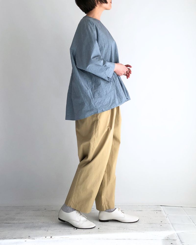 Tucked Blouse in GrayishBlue